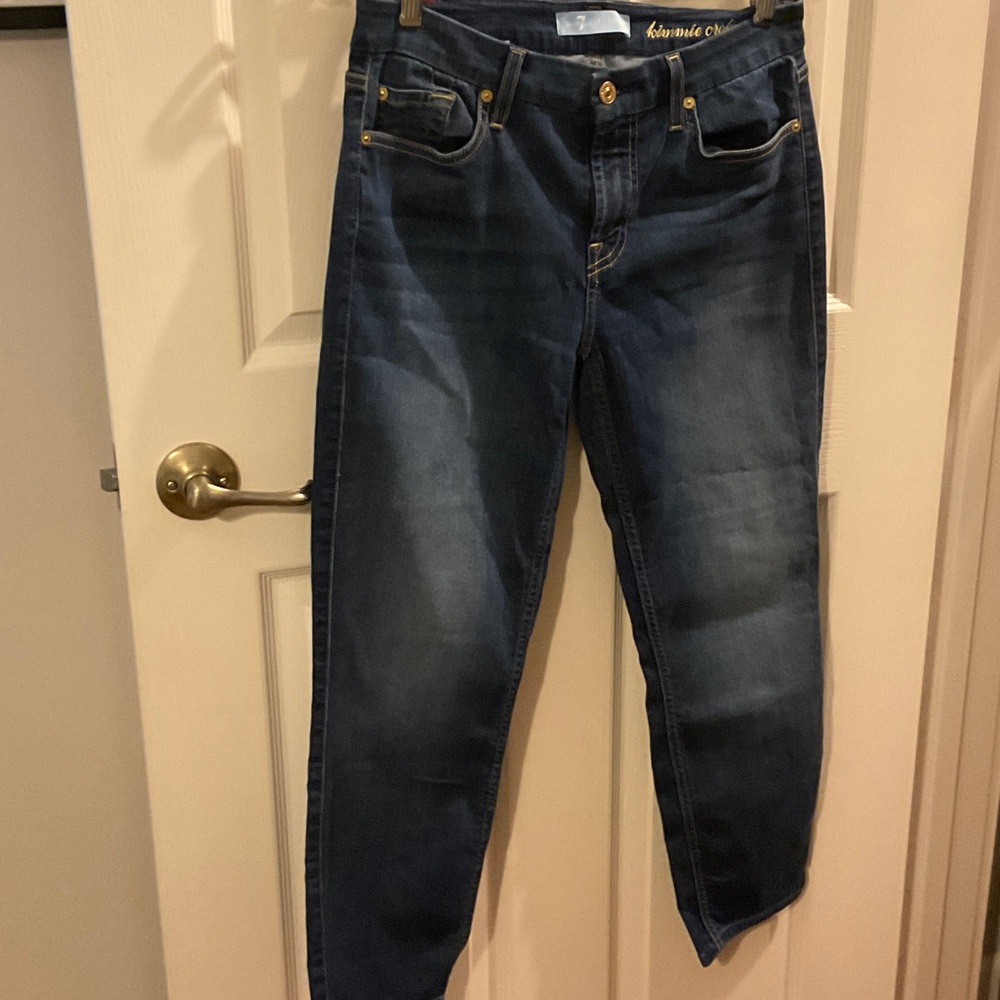 7 For All Mankind Dark Blue Skinny Jeans